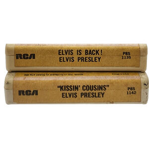 Set Of Two Elvis Presley 8-Tracks Elvis Is Back Kissin' Cousins